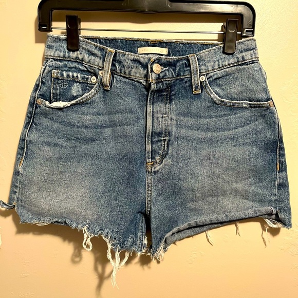 Socialite Distressed Denim Shorts - Picture 1 of 10